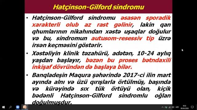 Tibbi biologiya və genetika kafedrası - İnsanın irsi xəstəlikləri (mühəzirə 4). смотреть онлайн