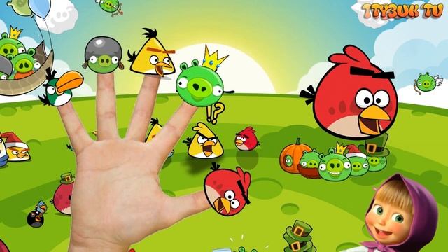 Злобные птички Angry Birds - новые серии - мультик для детей - учим цвета - цвета для детей смотреть онлайн