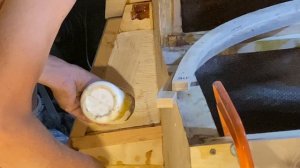 Начало внутренней отделки кормовой каюты.