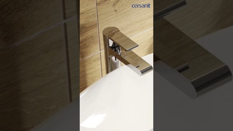 Высокий смеситель BRASKO и накладная раковина CREA бренда Cersanit - отличное сочетание