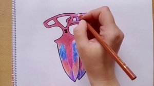 Как нарисовать тычковые ножи Волны из кс:го || how to draw stab knives