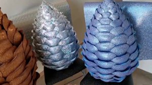 Светильник Шишка из глиттерного фоамирана 2мм.