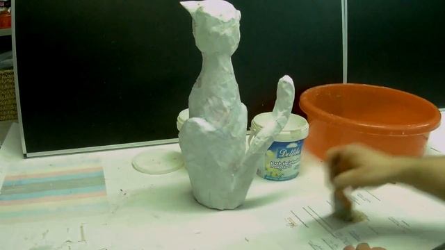 How to make a paper mache cat (simple and quick to do) смотреть онлайн