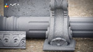 216. Дорогая гранитная балясина из дешевой сосновой