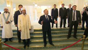 посещение Назарбаевым мечети "Хазрет Султан" 12.09.16