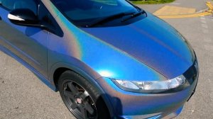 Intergalactic Blue (ORACAL 970 RA Premium Cast) full vinyl wrap on 2011 Honda Civic MK VIII