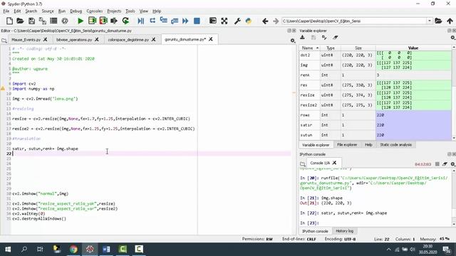 Python, OpenCV ile Görüntü İşleme Dersleri--8--Döndürme, Yeniden Boyutlandırma... смотреть онлайн