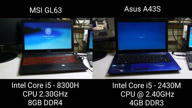 MSI GL63 vs Asus A43S смотреть онлайн