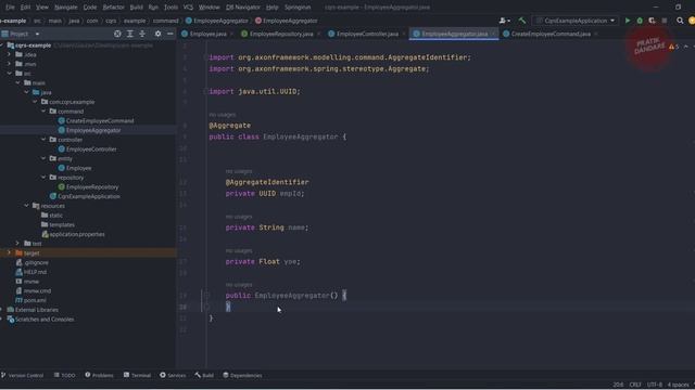 8.Spring Boot| CQRS| Create @Aggrigate |Handling commands using @CommandHandler| #codewithpratik смотреть онлайн