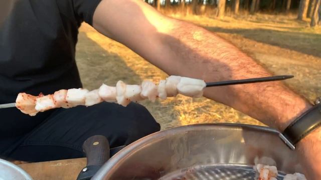 Шашлык из печени- секрет быстрого вкусного ужина на мангале (Ciger kebab)
