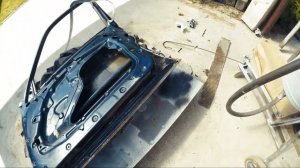 Пескоструй двери BMW e34 540 Правильный ремонт двери Часть 1