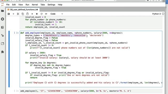 Programming Essentials Python - User Defined Functions - Recap of User Defined Functions