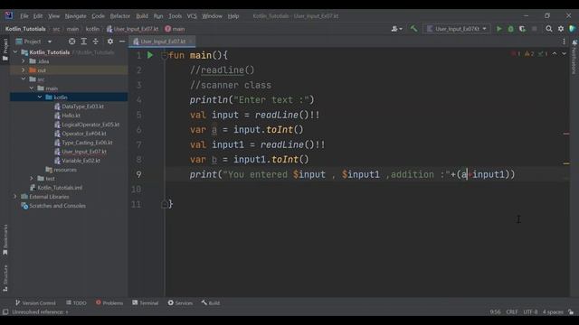 Kotlin Tutorial 08 || User Input in Kotlin || How to take user input in programming