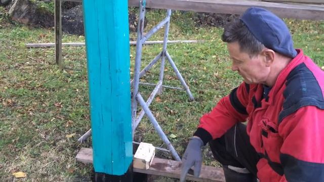 Выбираем место для качелей. Готовимся к бетонированию столбов. смотреть онлайн