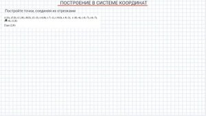 Построение точек на координатной плоскости