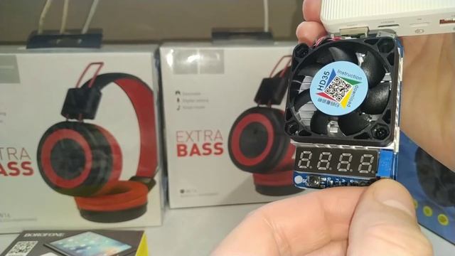 Borofone BT18B 25000mAh QC 3.0 PD power bank тест изменяем ток смотреть онлайн