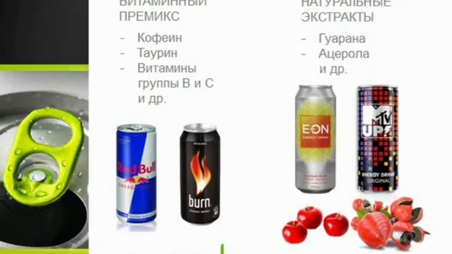 Энергетические напитки с инновационными идеями.