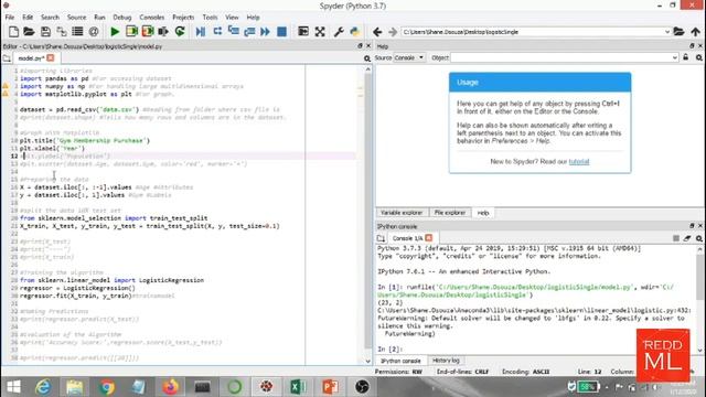 Logistic Regression Binary Classification Python Tutorial for Beginners смотреть онлайн
