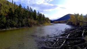 На таежной реке.  Песня "Дым костра создает уют"