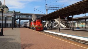 Маневровый тепловоз ТЭМ18ДМ-891 на станции Красноярск-Пассажирский