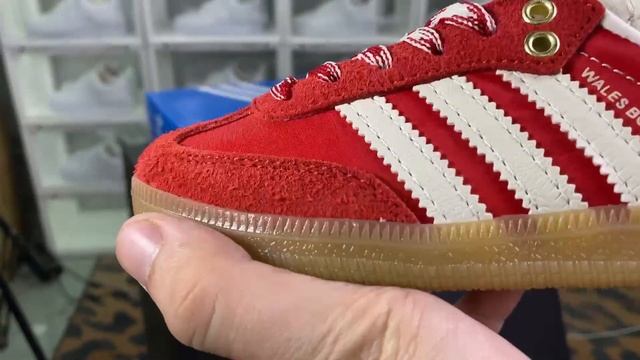 Wales Bonner x Adidas Originals Samba LOW red and white men's and women's casual sports shoes GY661 смотреть онлайн
