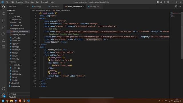 Django - Forms - Widgets and Styling