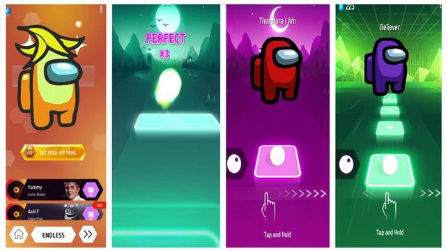 Among Us Yellow vs Blue vs Red vs Violet - Tiles Hop EDM Rush #amongus #tileshopedmrush #tileshop смотреть онлайн