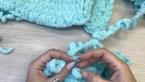 МК Уши зайца на балаклаву из Alize Puffy