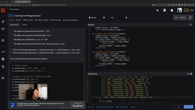 Live coding stream #3: Solving random coding challenge from CodeWars смотреть онлайн