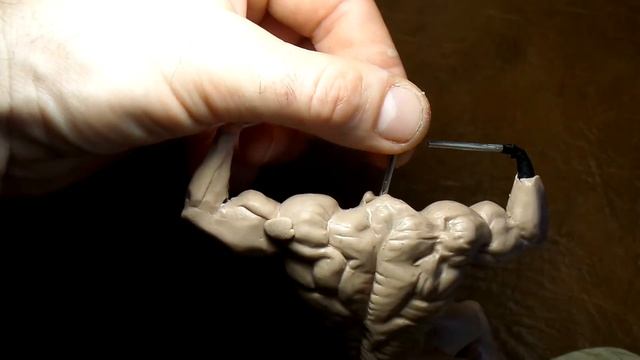 Sculpting Arnold Schwarzenegger. Лепка фигурки Арнольда Шварценеггера из полимерной глины.