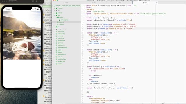 Как сделать Zoom компонент на react-native и react-native-gesture-handler