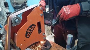 Affe 915 PRO гриндер спуски для ножей, процесс обработки заготовки