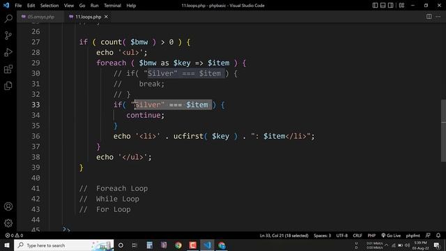 11. PHP Loops - foreach, while, do...while and for Loops | PHP Bangla Tutorial