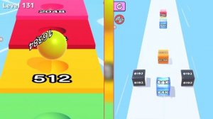Satisfying and Relaxing Mobile Game/ Ball Run Infinity 2048 vs jelly run 2048 Gameplay New Part #7