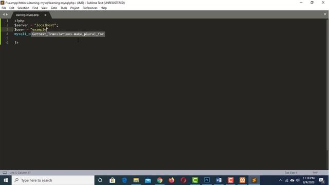 MySQL: Connecting to a Database