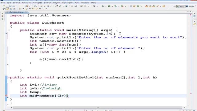 Quicksort algorithm