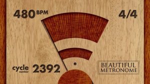 480 BPM 4/4 Wood Metronome HD