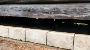 Баня, сгнили нижние венцы ..wmv