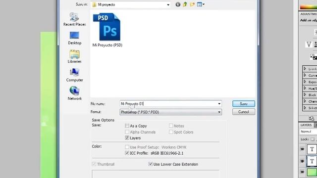 Tutorial como guardar y cambiarle el formato a una imagen en Photoshop. смотреть онлайн