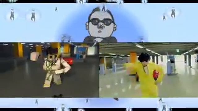 Minecraft vs Gangnam Style side by side sync смотреть онлайн