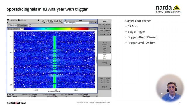 Enhanced interference finding with Narda SignalShark IQ analyzer