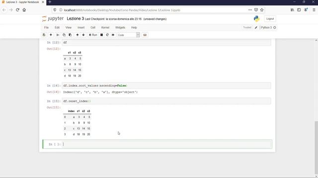 Corso completo di pandas (Lezione 3): Indici, come settarli e resettarli смотреть онлайн