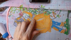 Тэг "Однопроцессница". Поотвечаем. Китайская нанесëнка, вышивка крестиком.