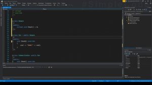 121. Абстрактный класс с пример. Чисто виртуальная функция. virtual. override. Полимо