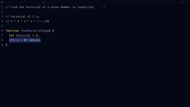 Find the Factorial of a Given Number in JavaScript | Learn JavaScript & Algorithms