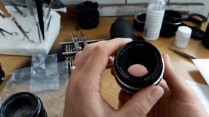 Ремонт Carl Zeiss Jena DDR Pancolar 1,8/50, Чистка, смазка, оптическая схема, юстировка, отстройка