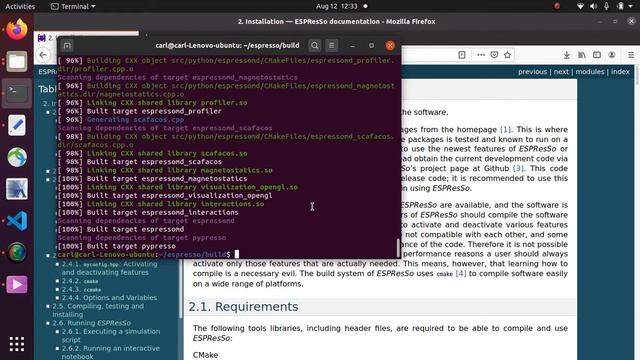 How to run ESPResSo inside Visual Studio Code