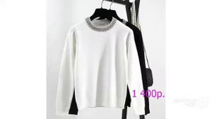 Милый кашемировый свитер с модной вышивкой - Одежда с AliExpress