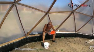 Герметизация стыка каркаса теплицы с фундаментом