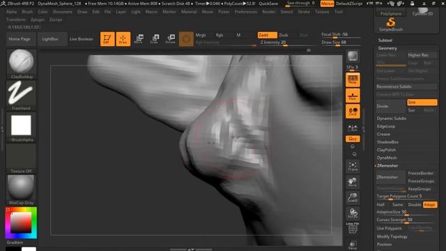 Урок по программе ZBrush: основы основ.